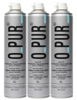O-PUR Sauerstoff Set 3 x 8 Liter Dose als Ersatzset mit Anschluss f�r Sauerstoffmaske